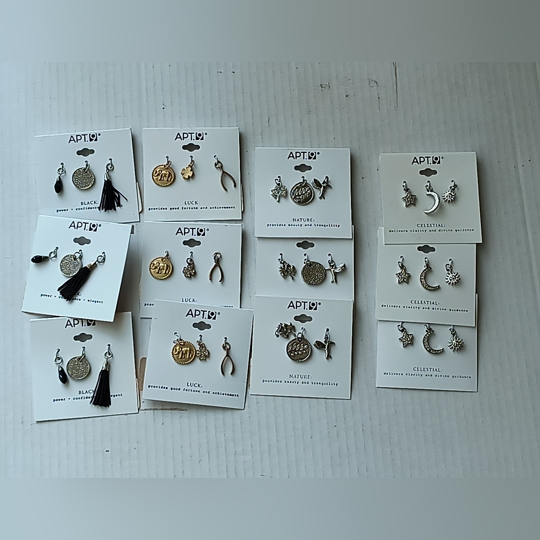 Apt. 9 Mixed Metal Charms Collection ( 1 Dz) #1 Silent Show